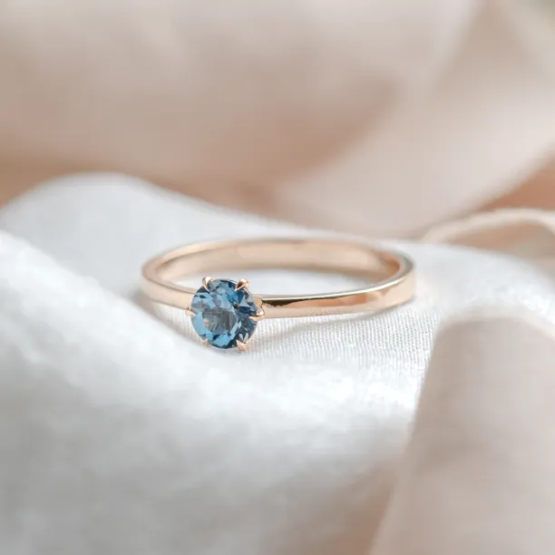 Engagement ring with london blue topaz BLAINN Image