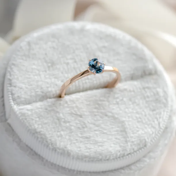 Engagement ring with london blue topaz BLAINN Image