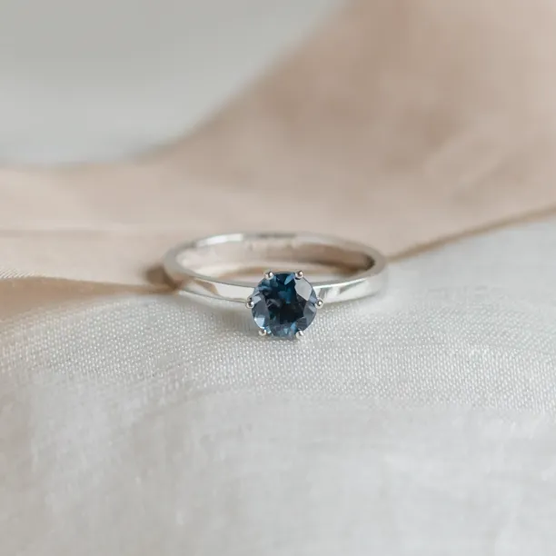 Engagement ring with london blue topaz BLAINN Image