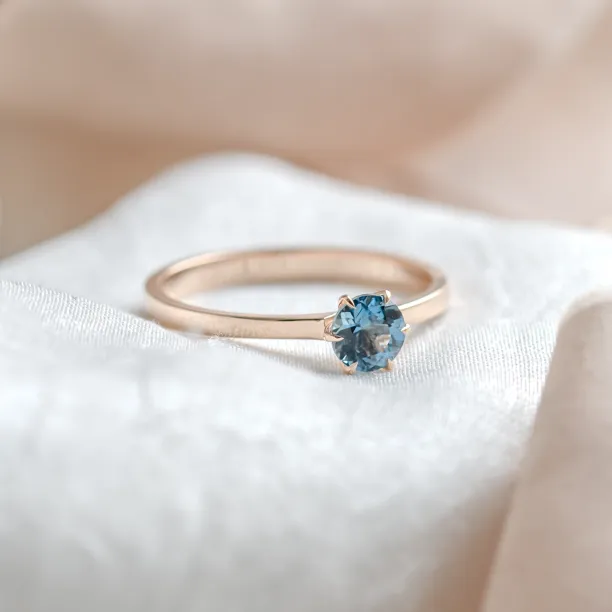 Engagement ring with london blue topaz BLAINN Image