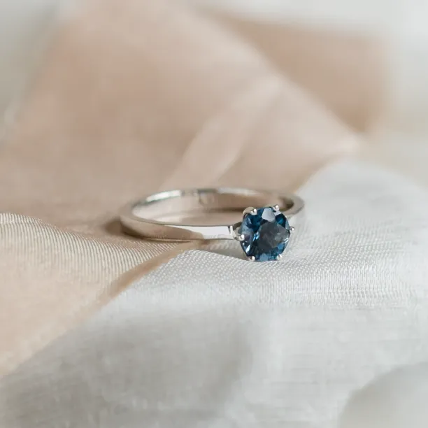 Engagement ring with london blue topaz BLAINN Image