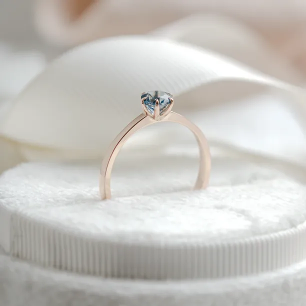 Engagement ring with london blue topaz BLAINN Image