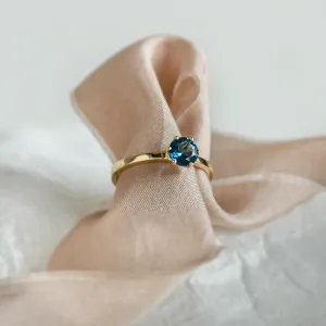 Engagement ring with london blue topaz BLAINN Thumbnail