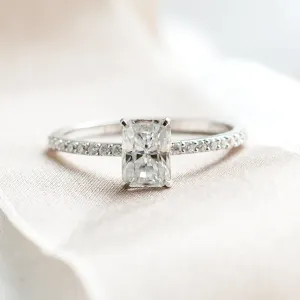 Original engagement ring with moissanites BIBI