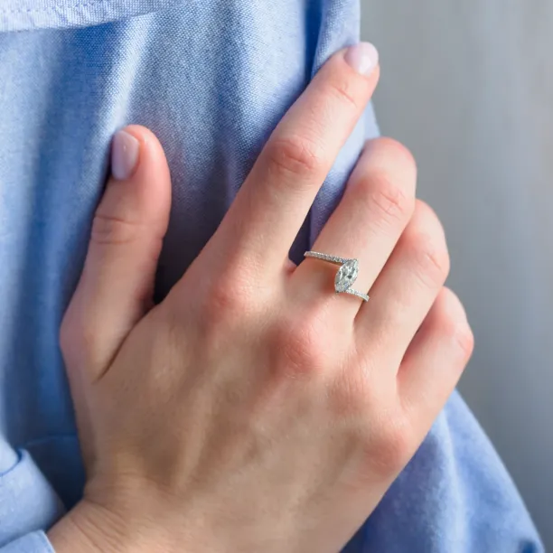 Engagement ring with marquise moissanite ELEGY Image