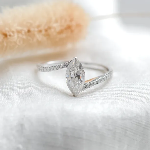 Engagement ring with marquise moissanite ELEGY Image
