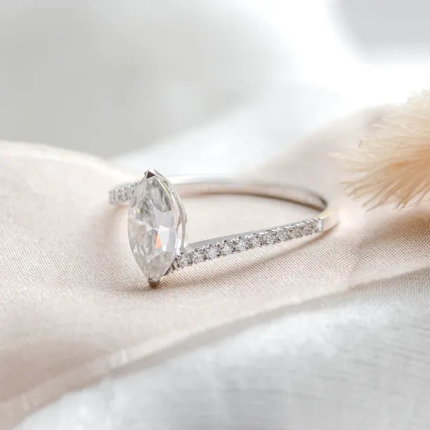 Engagement ring with marquise moissanite ELEGY Image