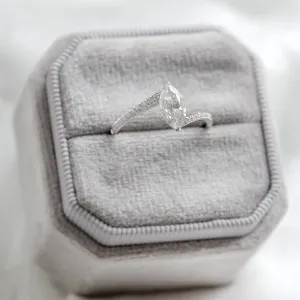 Engagement ring with marquise moissanite ELEGY Thumbnail