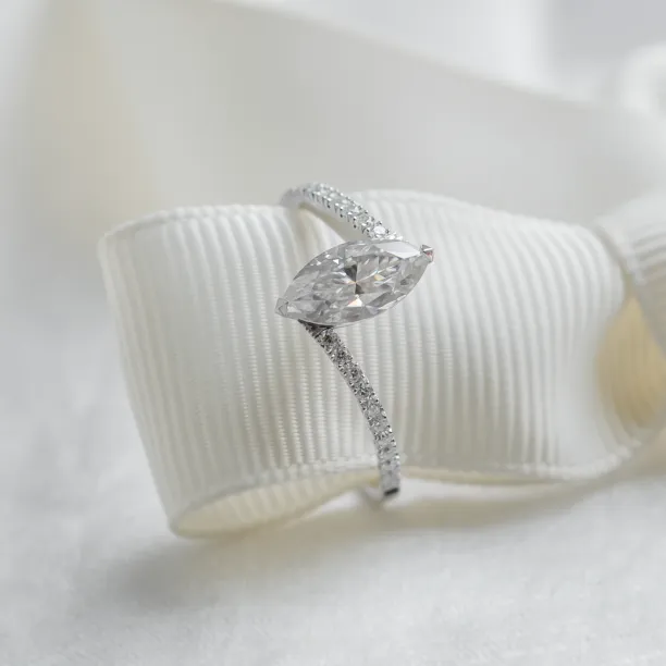 Engagement ring with marquise moissanite ELEGY Image