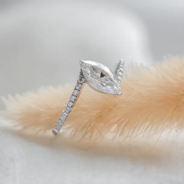 Engagement ring with marquise moissanite ELEGY Image