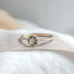 Minimalist engagement ring with rutilated quartz OLA Thumbnail