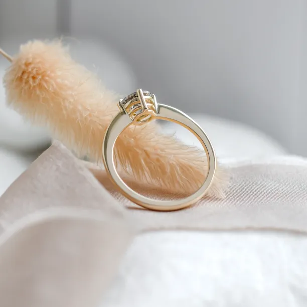 Minimalist engagement ring with rutilated quartz OLA Image