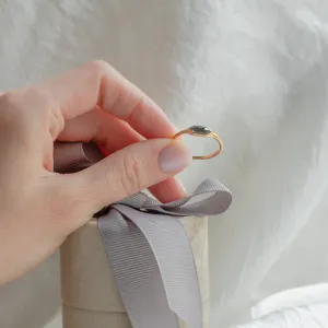 Engagement ring with hexagon salt and pepper diamond PROXY Thumbnail