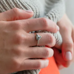 Gold ring with superman salt and pepper diamond HERO Thumbnail