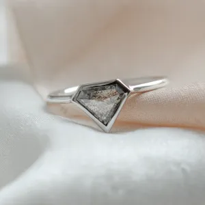 Gold ring with superman salt and pepper diamond HERO Thumbnail