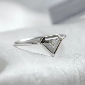 Gold ring with superman salt and pepper diamond HERO Thumbnail