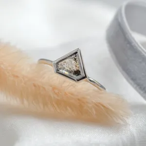 Gold ring with superman salt and pepper diamond HERO Thumbnail