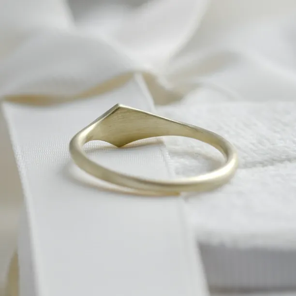 Gold matte ring with kite salt and pepper diamond APEX Image
