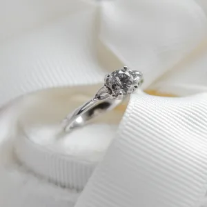 Unique engagement ring with salt and pepper diamonds AURE Thumbnail