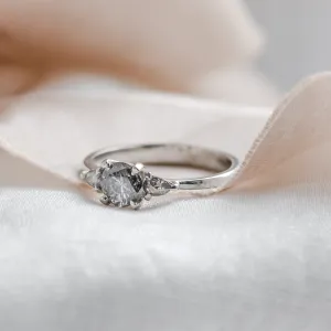 Unique engagement ring with salt and pepper diamonds AURE Thumbnail