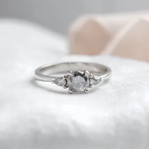 Unique engagement ring with salt and pepper diamonds AURE Thumbnail