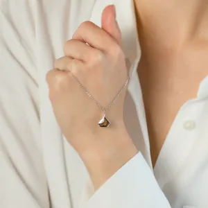 Geometric necklace with shield superman salt and pepper diamond JOE Thumbnail