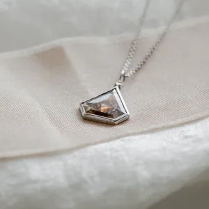 Geometric necklace with shield superman salt and pepper diamond JOE Thumbnail