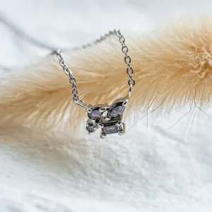 Cluster neklace in gold with salt and pepper diamonds VERO