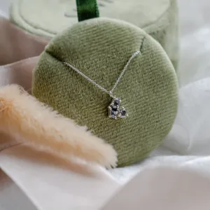 Cluster neklace with tree salt and pepper diamonds ASTRO Thumbnail