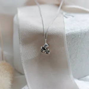 Cluster neklace with tree salt and pepper diamonds ASTRO Thumbnail