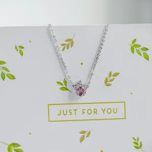 Gold necklace from mineral lepidocrocite and with diamonds PINKIE Thumbnail