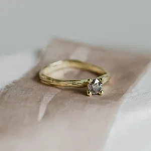 Gold branch ring with salt and pepper diamond ROWYN Thumbnail