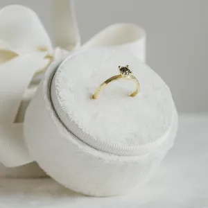 Gold branch ring with salt and pepper diamond ROWYN Thumbnail