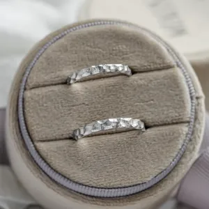 Gold wedding bands with structure CARRARA Thumbnail