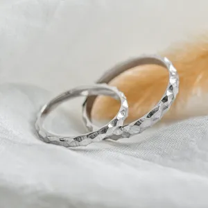 Gold wedding bands with structure CARRARA Thumbnail