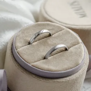 Matte and shiny wedding rings LEONIDAS