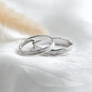 Wedding bands with natural surface NATURA Thumbnail