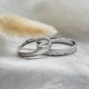 Atypical wedding rings with unusual surface TAMPERE Thumbnail