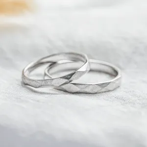 Hammered wedding rings BRITTON