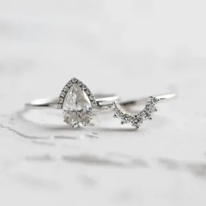 Diamond curved wedding band GEORGIA Thumbnail