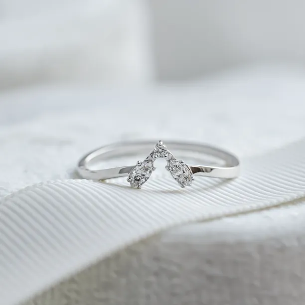 Set of gold rings with salt and pepper diamond ZEQUIN Image