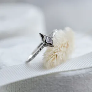 Engagement ring with kite salt and pepper diamond ring ZENITH Thumbnail