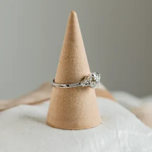 Unusual engagement ring with moissanites MAJESTY Thumbnail
