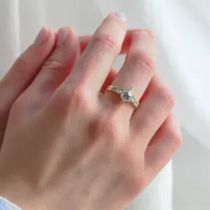 Elegant wedding set with moissanites HARPER Thumbnail