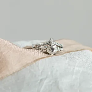 Elegant wedding set with moissanites HARPER Thumbnail