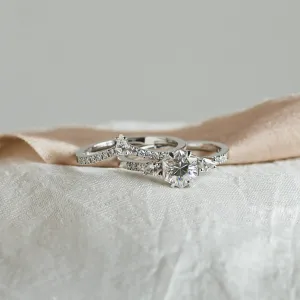 Elegant wedding set with moissanites HARPER Thumbnail