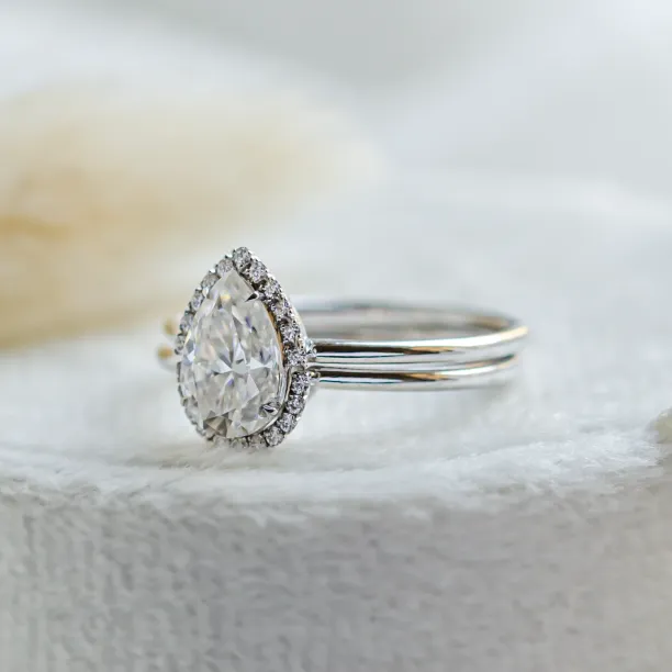 Luxury engagement set with moissanites KIMBER Image