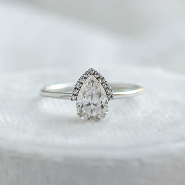 Luxury engagement set with moissanites KIMBER Image