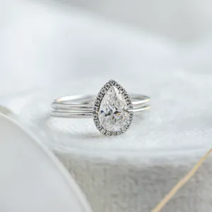Luxury engagement set with moissanites KIMBER Thumbnail