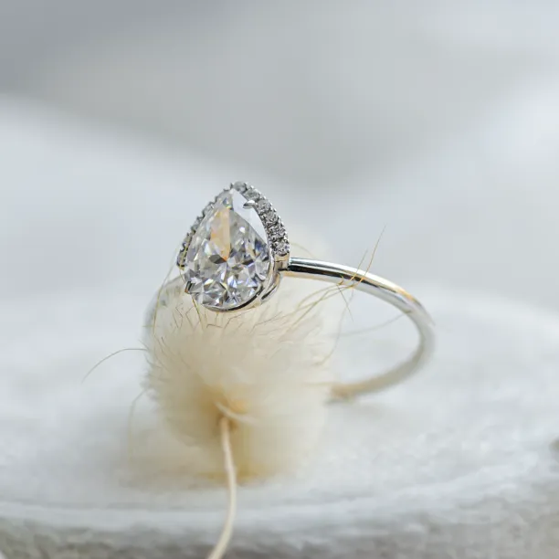 Luxury engagement set with moissanites KIMBER Image